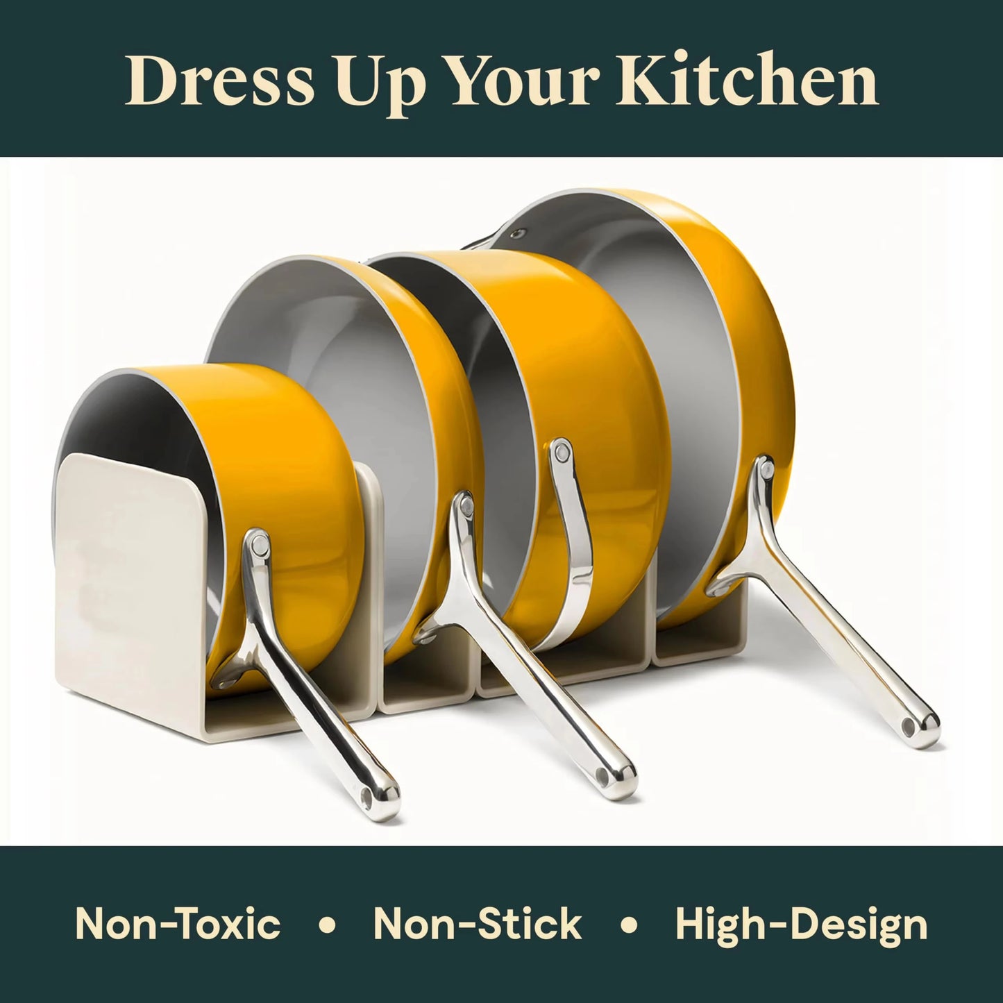 CARAWAYHOME  High Quality  Press Ceramic Non Stick Coating Aluminium Utensils Kitchen Set With Stainless Steel Handle