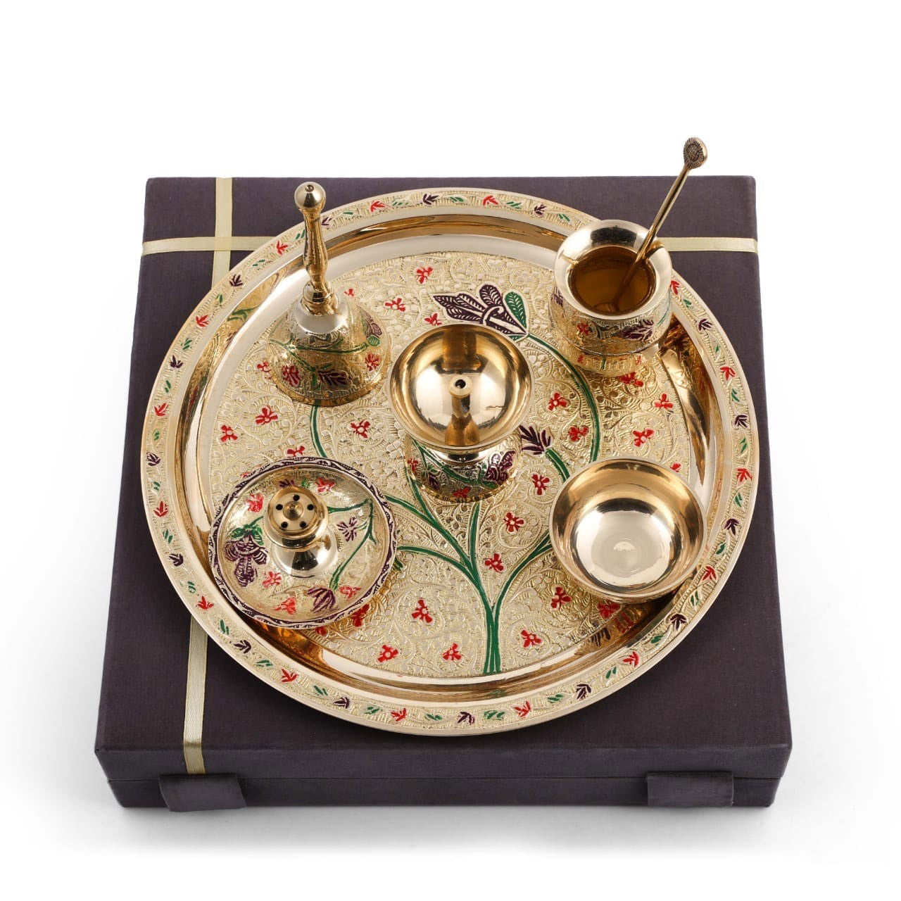 SAMA Homes - exclusive pooja thali set with hand painted