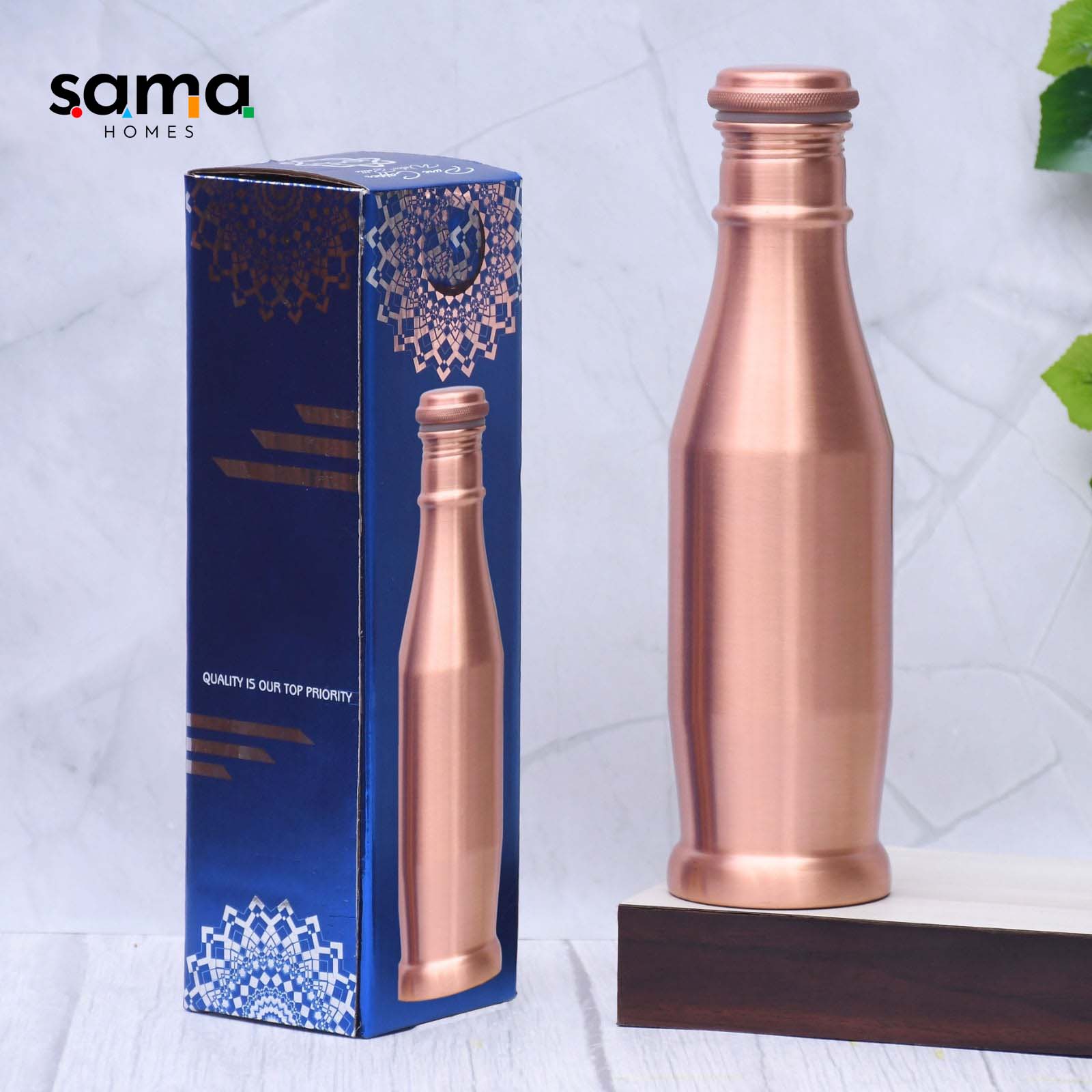 SAMA Homes - pure copper water bottle plain unique design