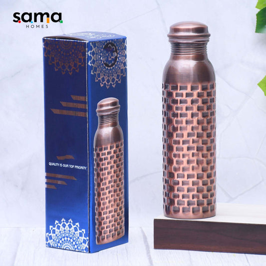 SAMA Homes - pure copper water bottle antique brick design