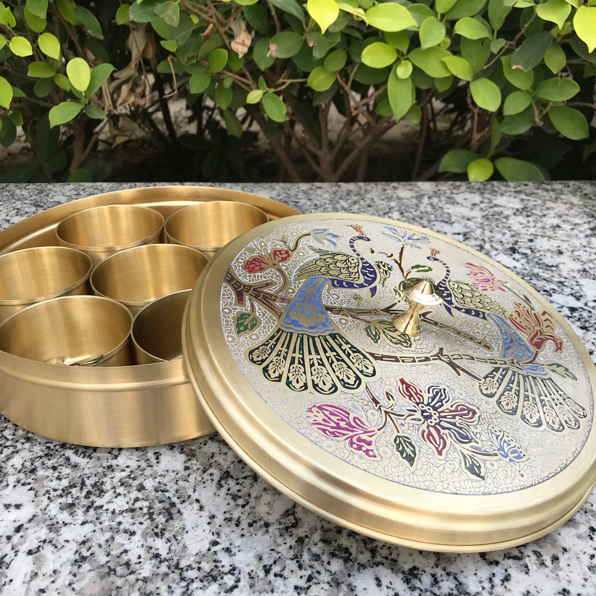 Brass Masala Box - Sama Homes