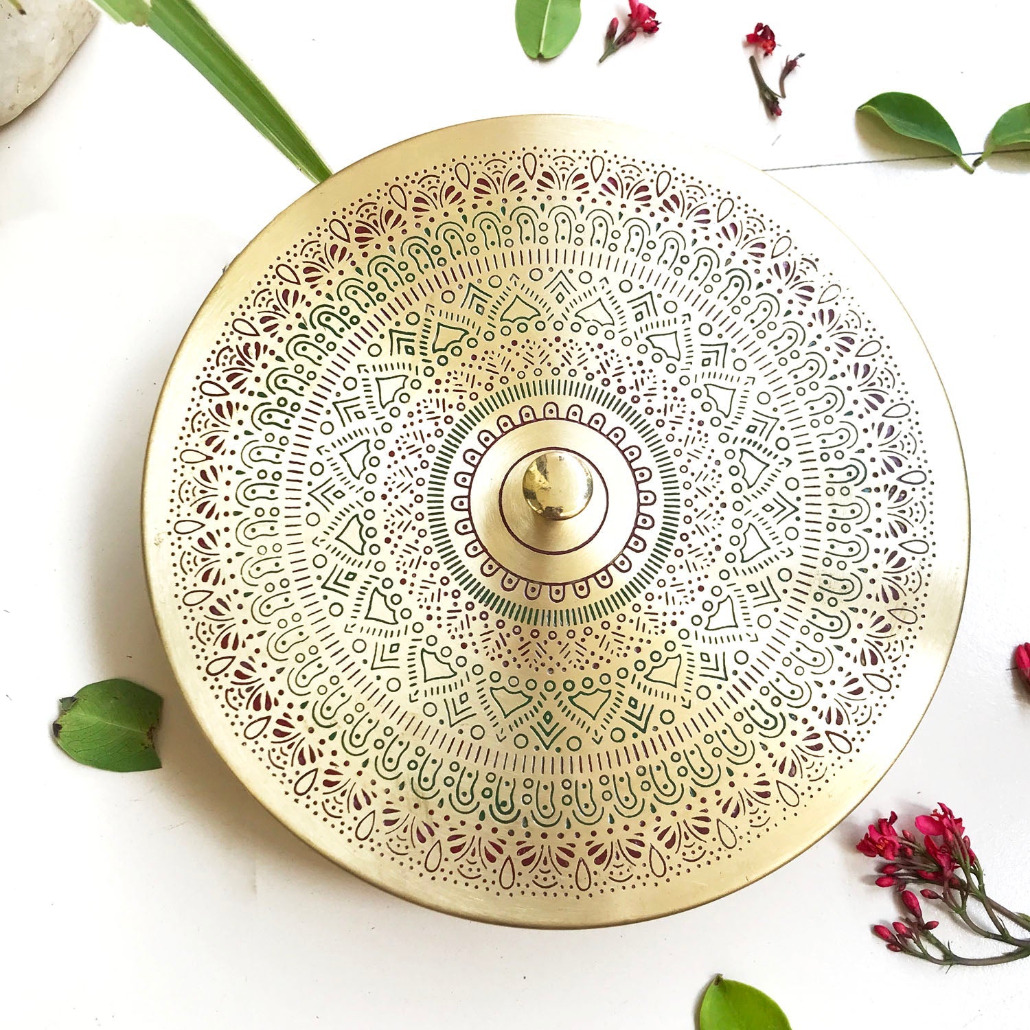 Traditional Brass Spice Box