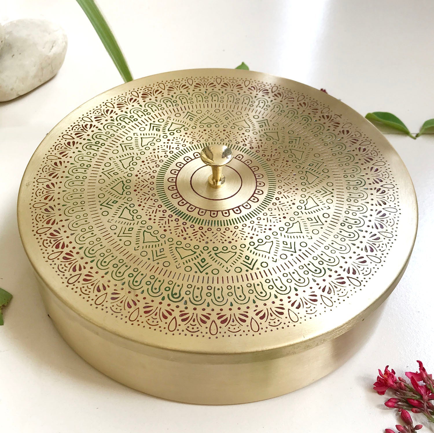 Brass Spice Box with 7 Compartment