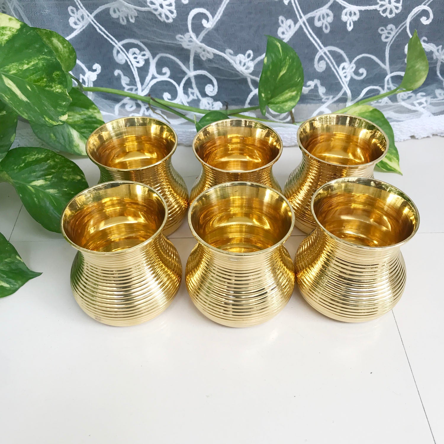 Brass Antique  Design  Glasses