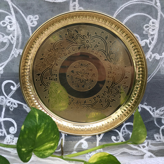 Brass Pooja Thali 11 Inches | Pooja Essentials for Navratri & Diwali