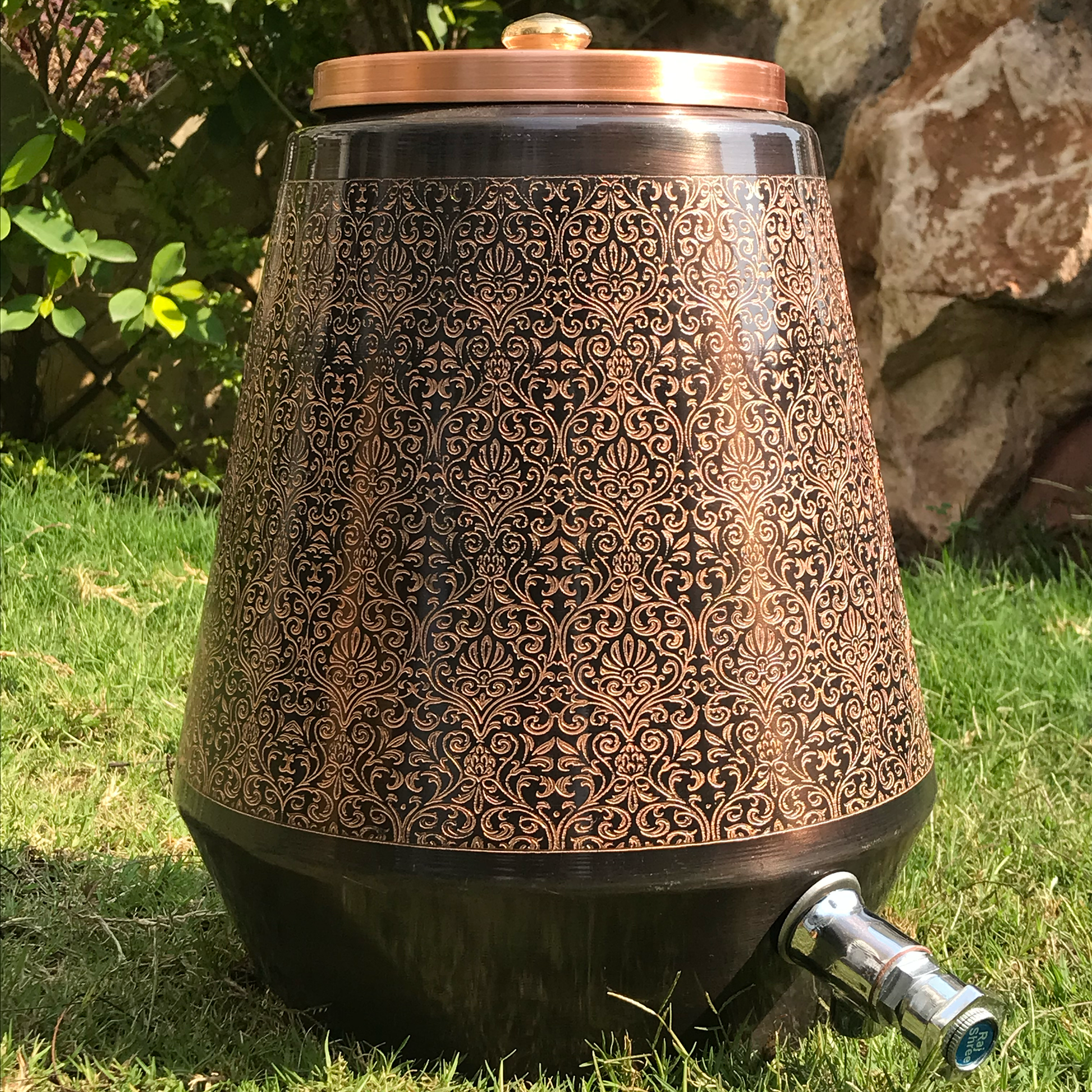 Sama homes - Pure Copper Water Dispenser Antique Engraving conical shape