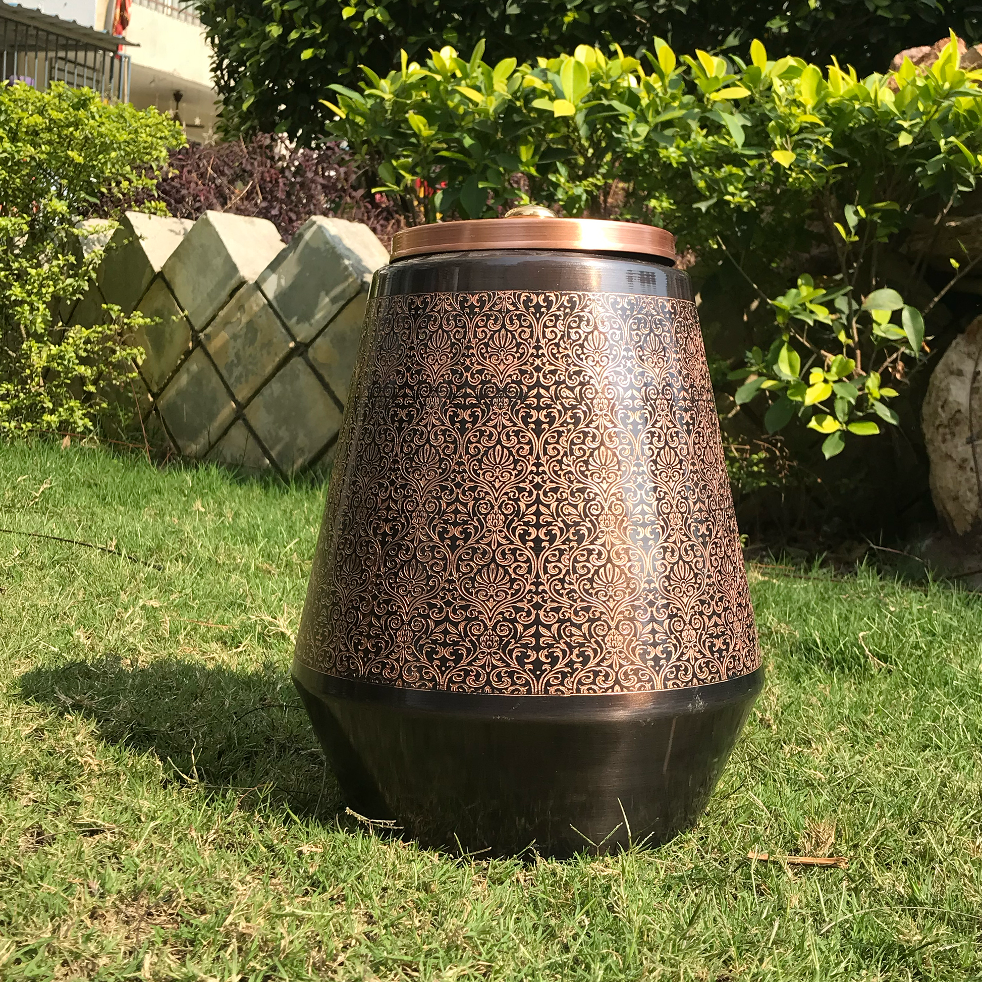 Sama homes - Pure Copper Water Dispenser Antique Engraving conical shape