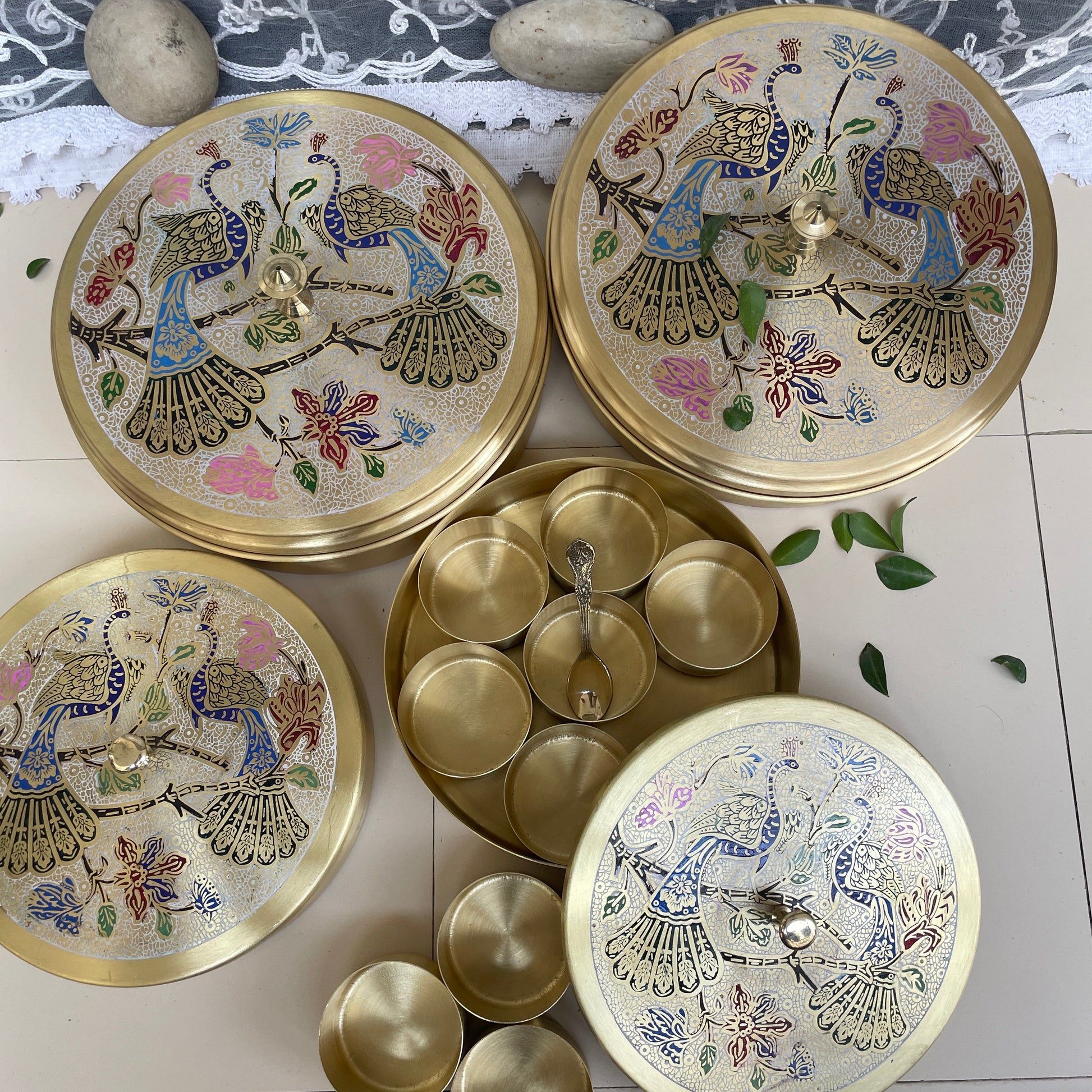 Brass Masala Box - Sama Homes