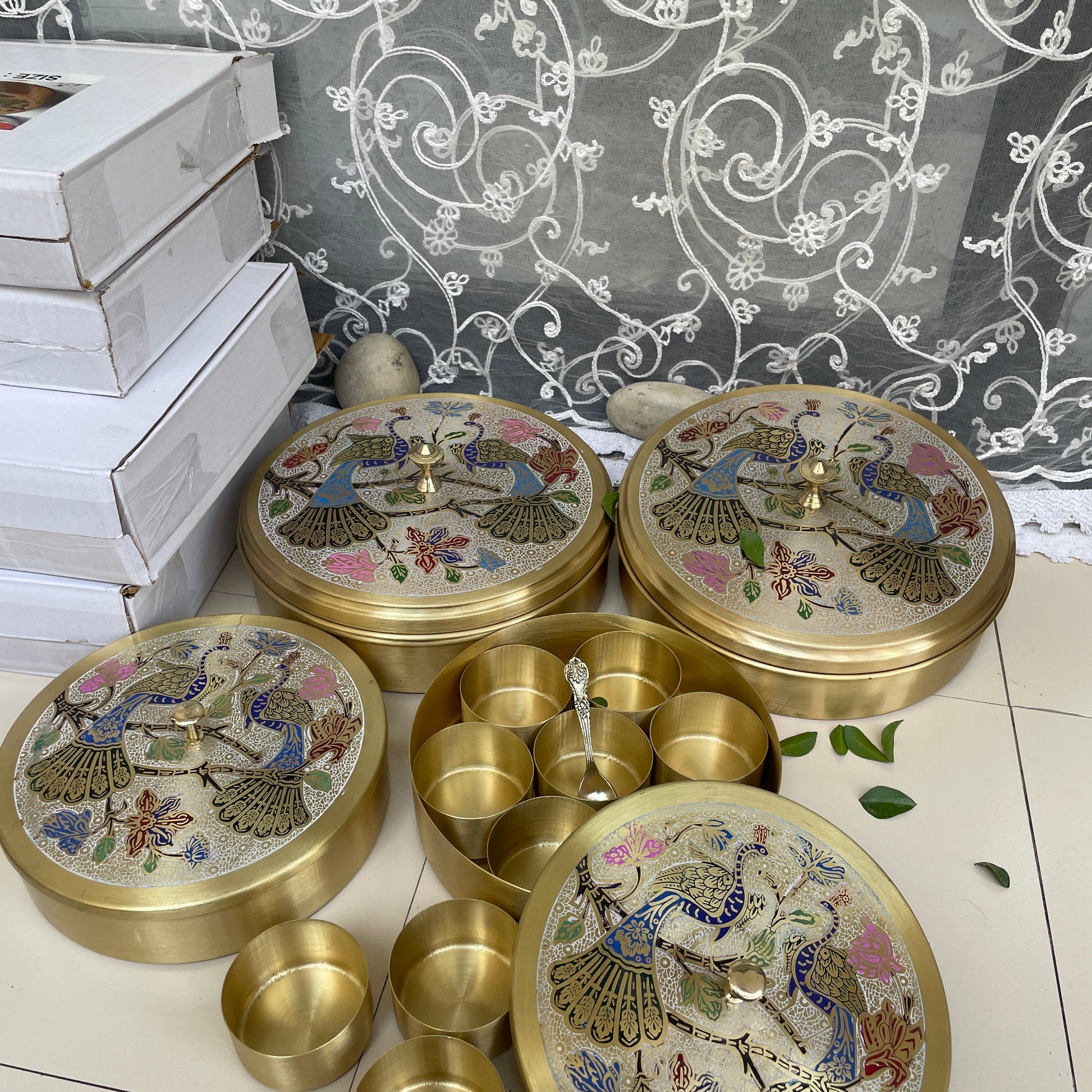 Brass Spice Box - Sama Homes