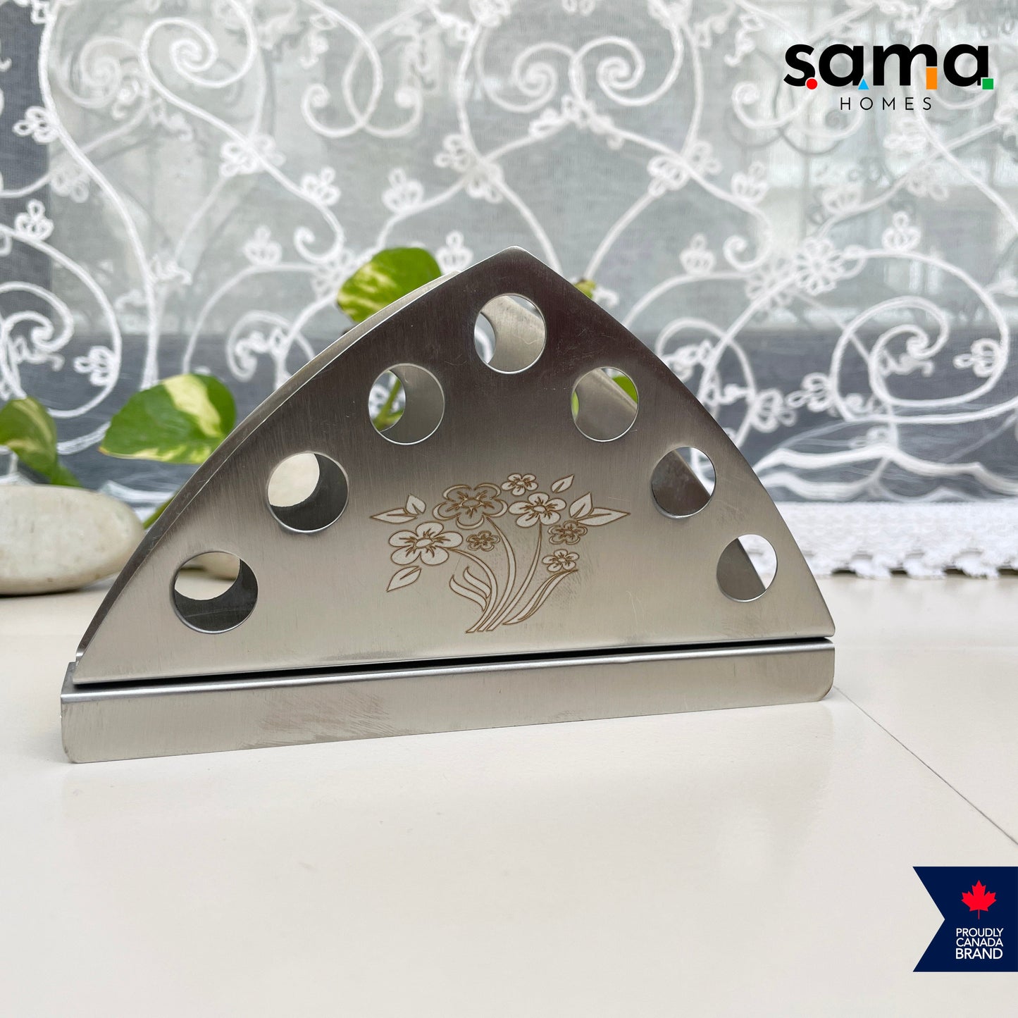 stainless steel tissue dispenser, space saving steel tissue dispenser , Laser design tissue holder