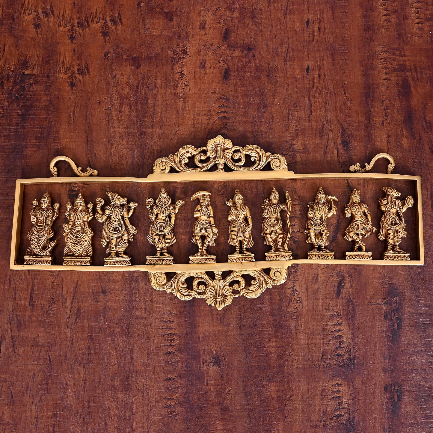 BRASS Dashavatara / VISHNU AVATAR WALL HANGING (9.5")