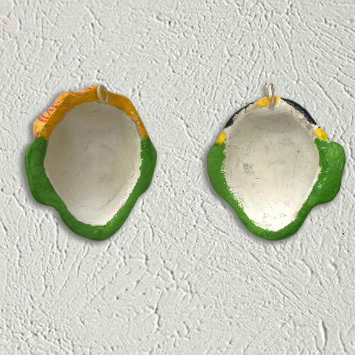 Nakashi painting : Wall Mask Green(Mask Work)