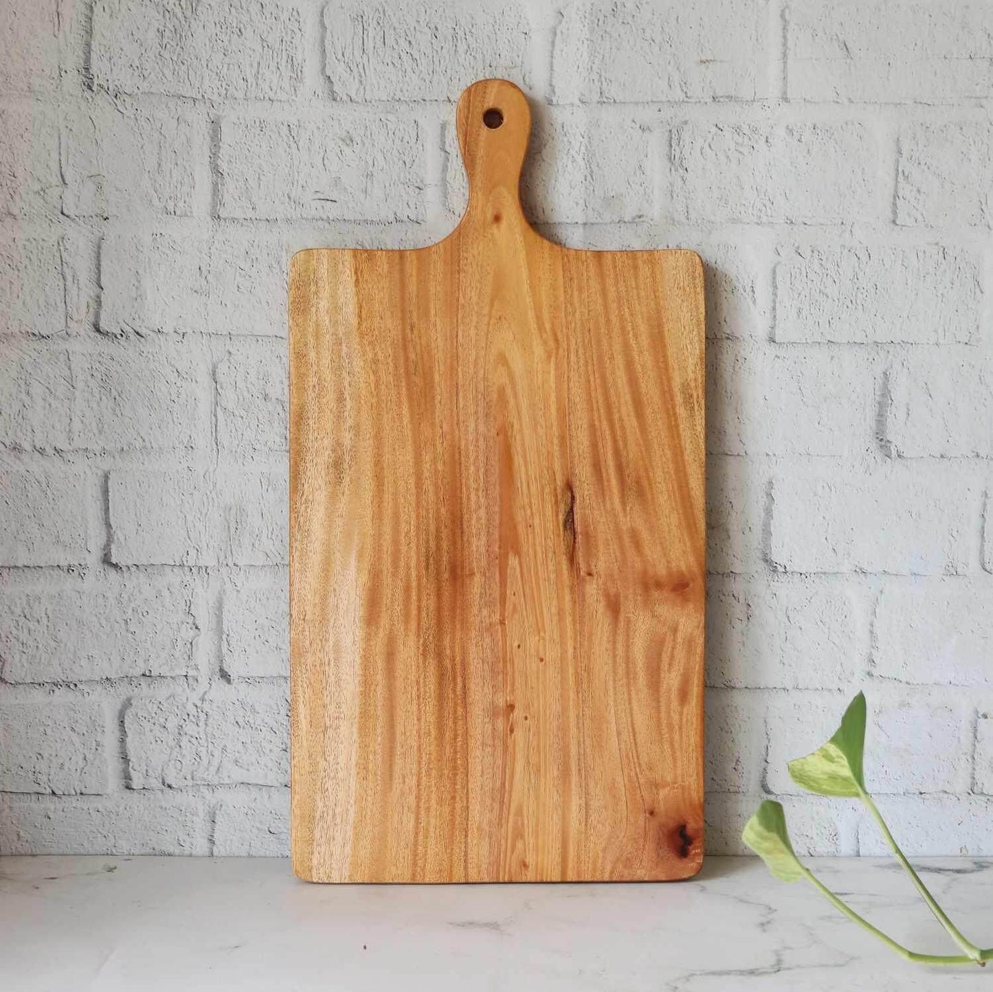 Neem Wood Chopping Board Compact Rectangle With Handle