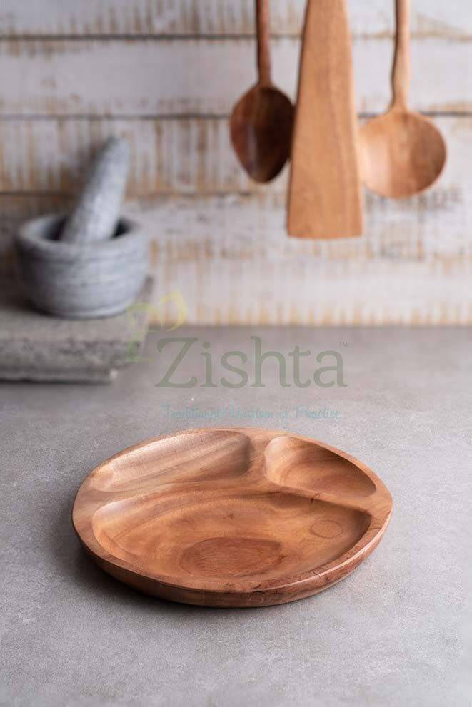 Neem Wood Dinner Plate: Kids Plate