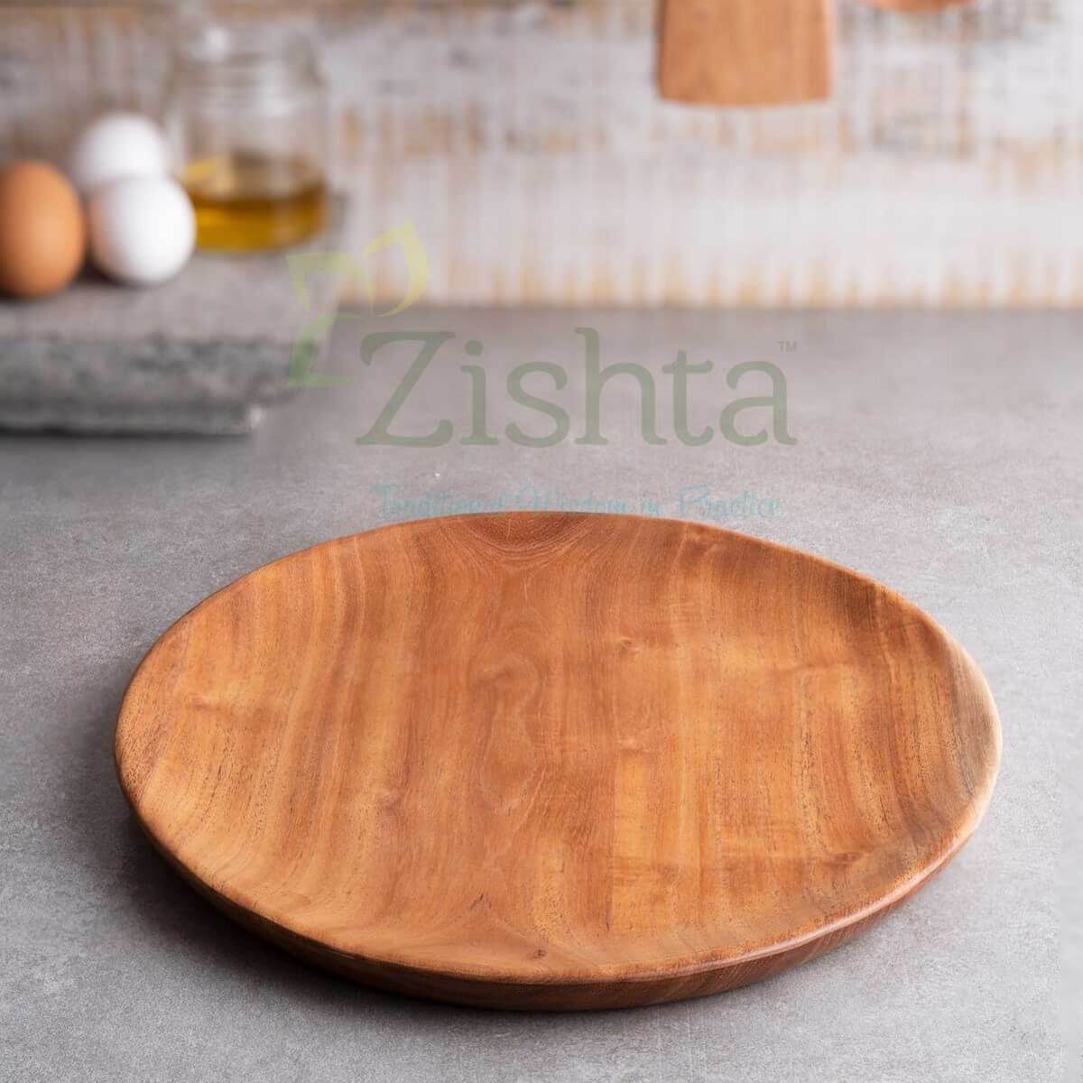 Neem Wood Dinner Plate: Regular