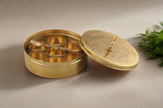 Embossed Lacquered Masala Box