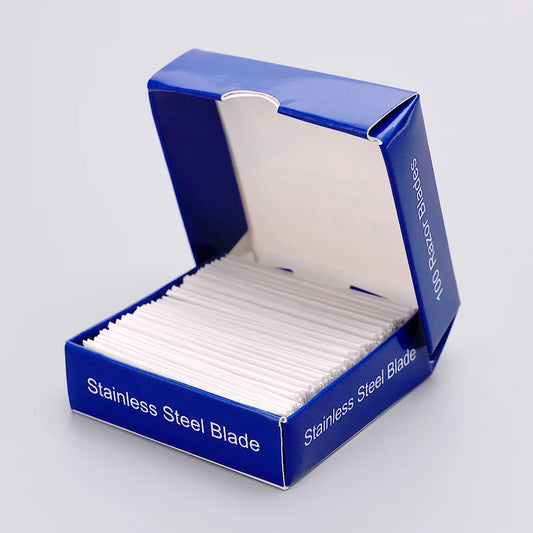 100pcs Double Edge Razor Blades for Men – Professional Stainless Steel Barber Shaving Blades, Safety Razor Replacement