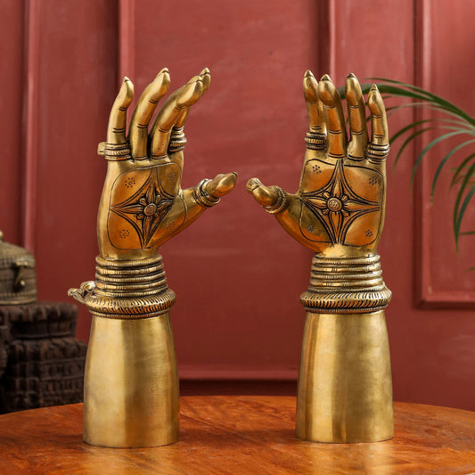 Brass Decorative Hand Pair (12 Inch)