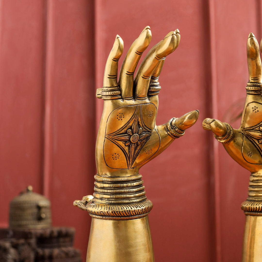 Brass Decorative Hand Pair (12 Inch)