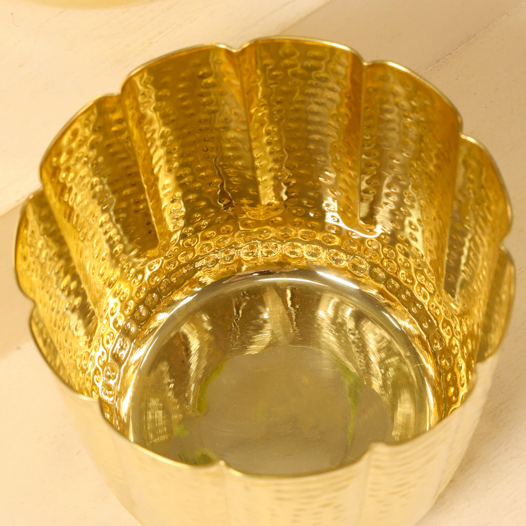 Brass Bucket Planter Pot (9 Inch)