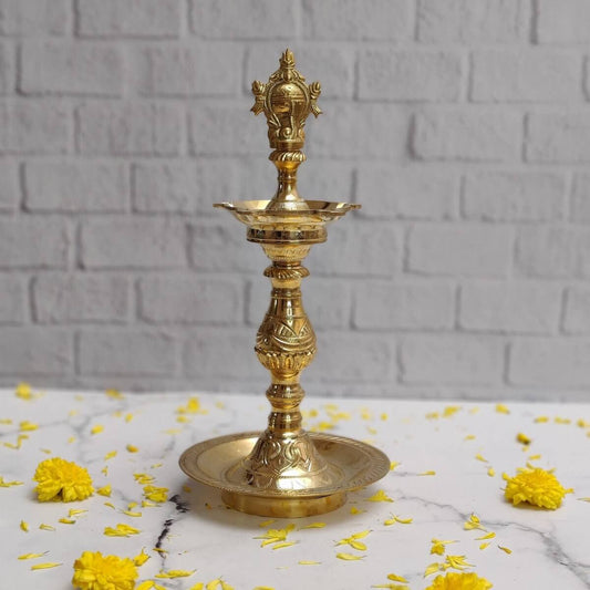 Sangu Chakram - Traditional Brass Kattai Vilakku