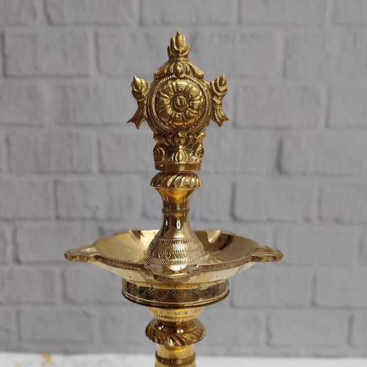 Sangu Chakram - Traditional Brass Kattai Vilakku