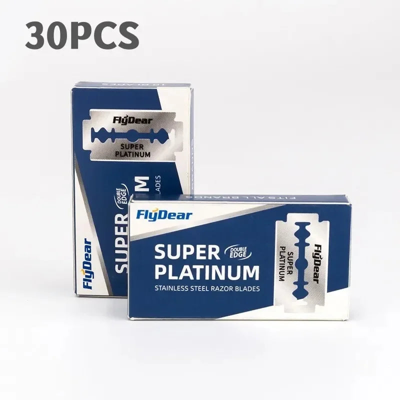 Adjustable Safety Razor for Men – Double Edge Classic Shaver (1–6 Settings) with 5 Blades | Stainless Steel Zinc Alloy