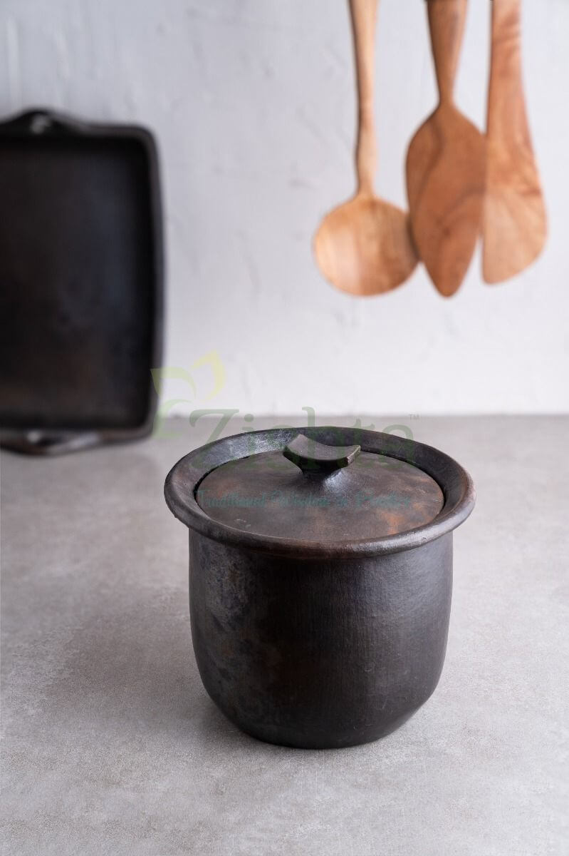 Tall Pot: Manipur Black Pottery Gravy Pot