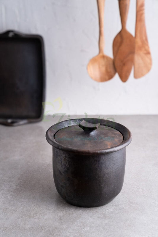 Tall Pot: Manipur Black Pottery Gravy Pot