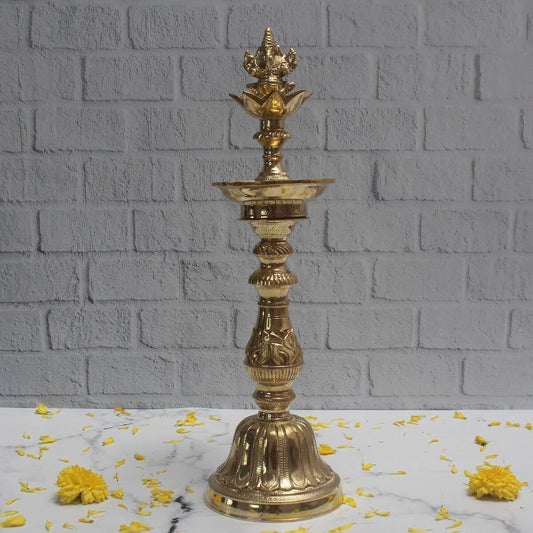 Traditional Brass Kuthu Vilakku (lamp): Ega Vilakku
