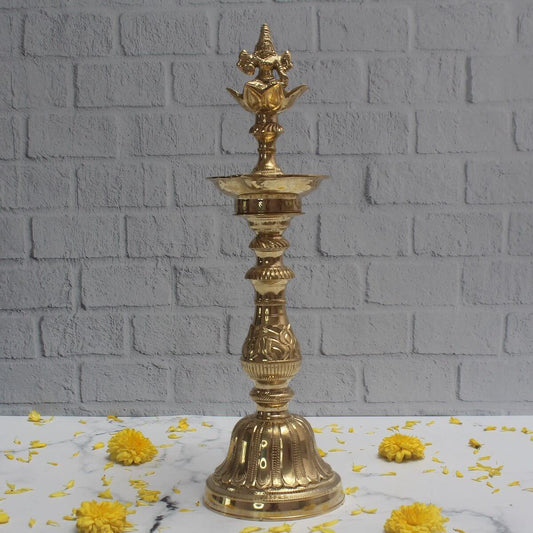 Traditional Brass Kuthu Vilakku (lamp): Ega Vilakku