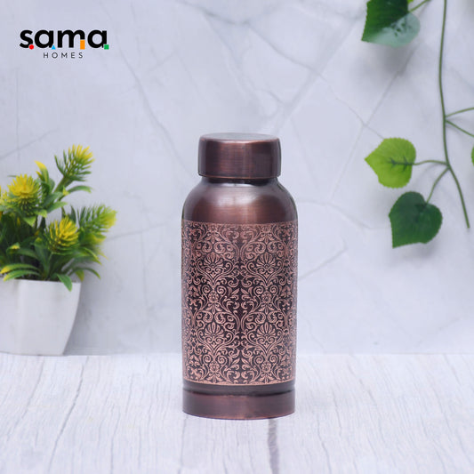 SAMA Homes - pure copper water bottle milton antique engraved design capacity small