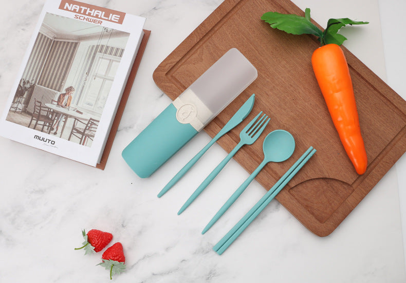 Cutlery Knife Fork Spoon Chopsticks Set Storage Box Five Piece Set