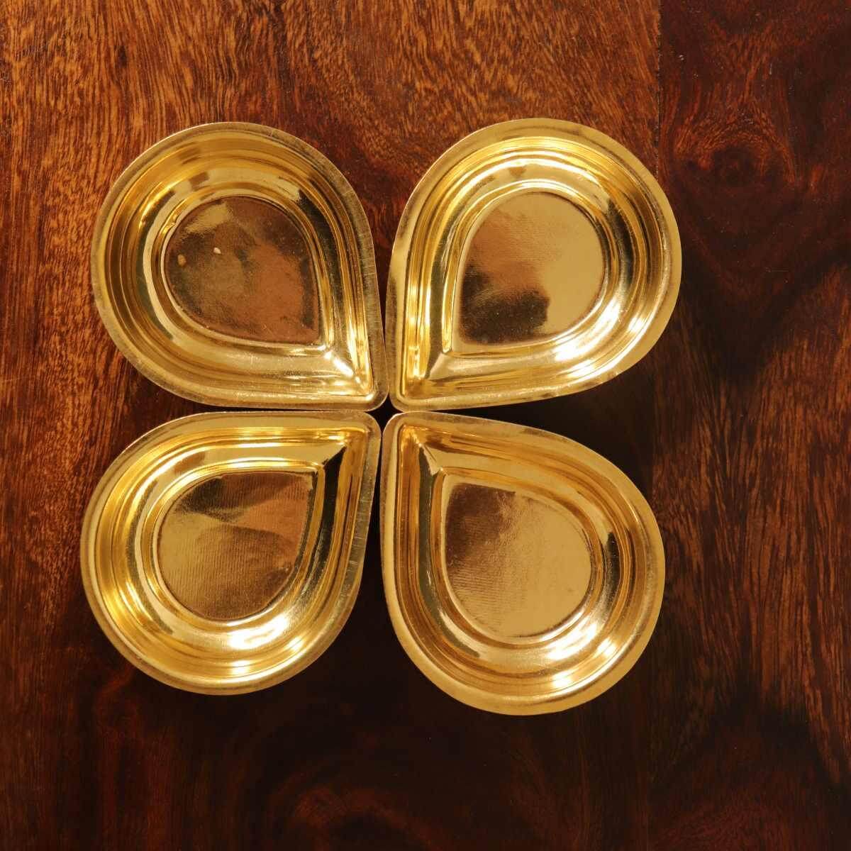 Brass Agal Vilakku Diya Set Of 4 | Traditional navratri diwali gift
