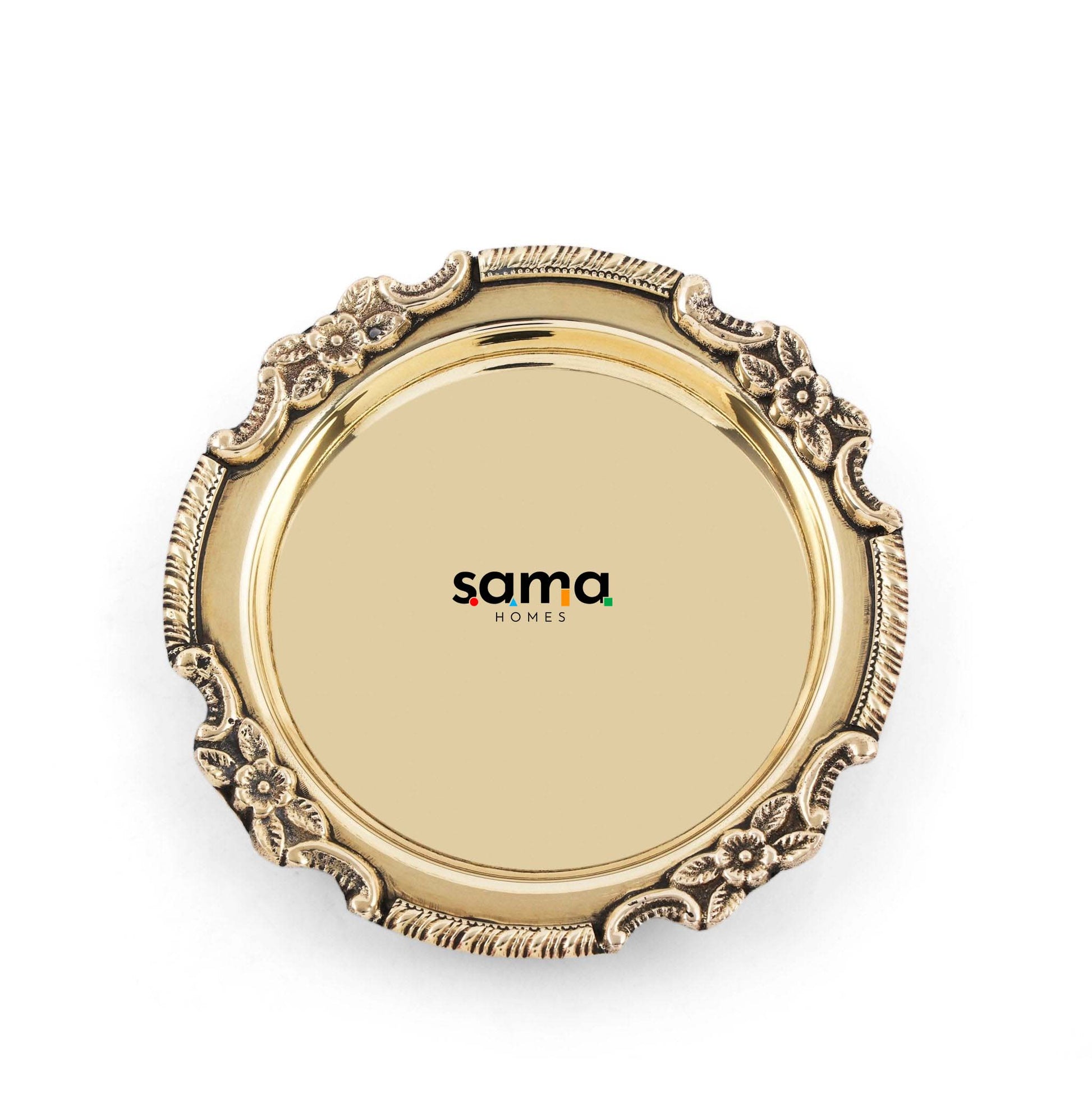 SAMA Homes - brass bhog plate