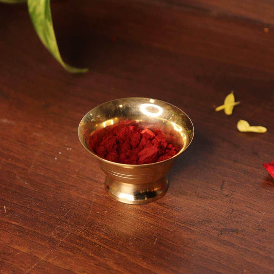 Brass Chandan Bowl Set Of 4 |Haldi, Kumkum and Chandan bowl for gifting