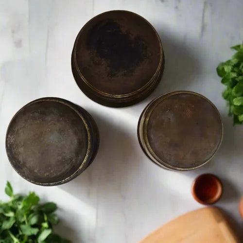 Brass Cookware Set Of 3 Combo