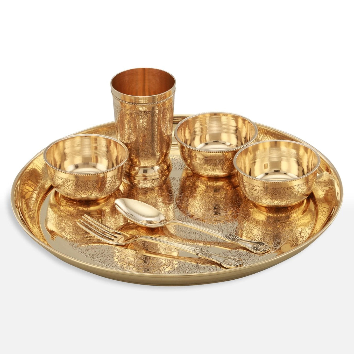 SAMA Homes - brass dinner set apple khomcha