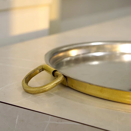 Handcrafted Brass Dosa Tawa | Traditional Indian Flat Pan for Crispy Dosa, Chilla & Roti | Sustainable Cookware