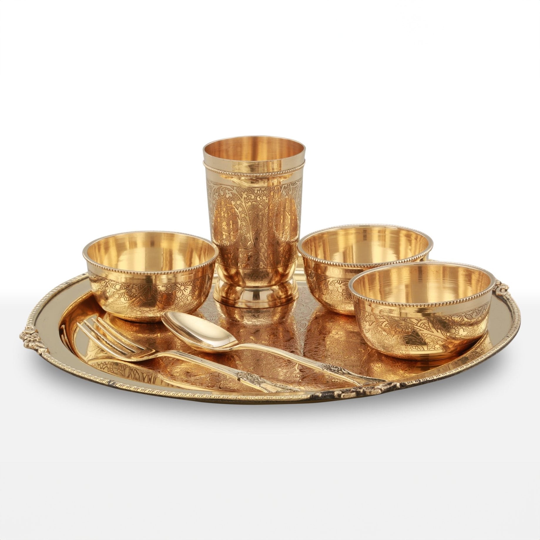 SAMA Homes - brass etched dinner set 12inch