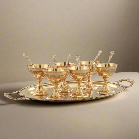 SAMA Homes - brass ice cream set