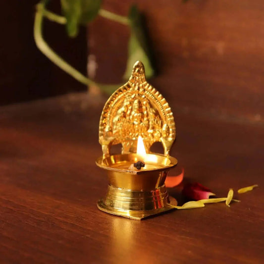 Brass Kamakshi Lamp - Extra Small Set Of 4 | Divine gifts for festivals