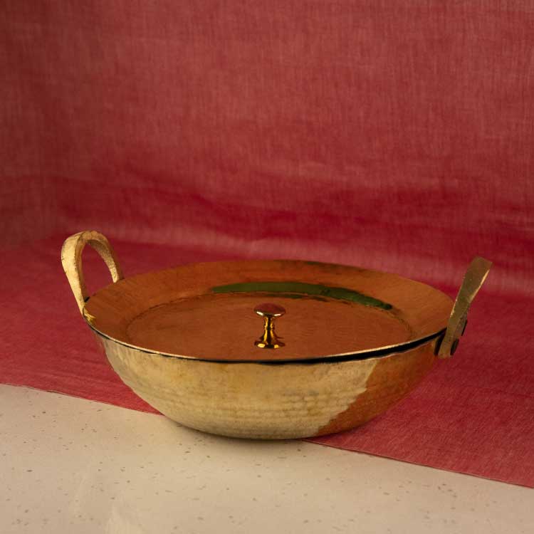 sama homes flat base brass kadahi