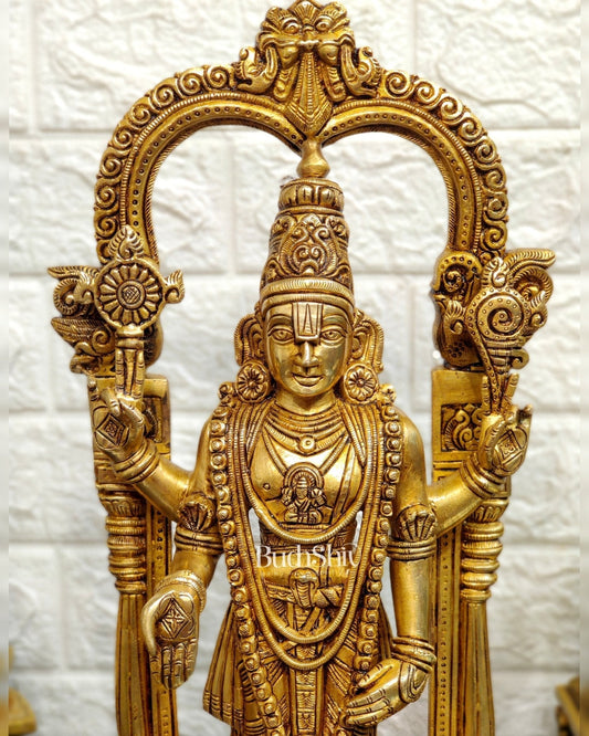 Sama Homes-brass tirupati balaji statue with prabhavali 16