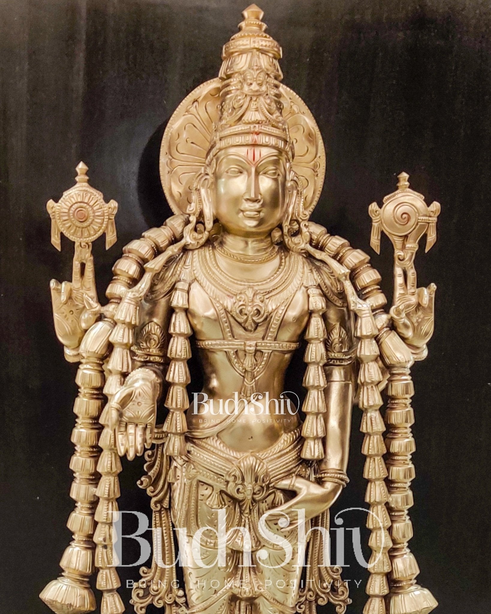 Sama Homes-bronze vishnu statue with dashavatar 35