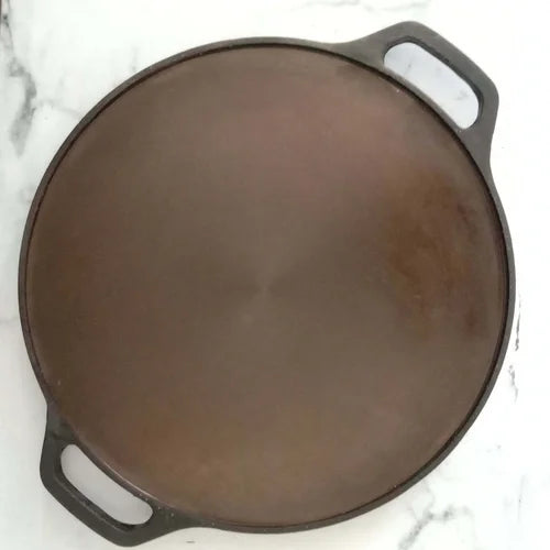 Cast Iron Tawa Smooth Finish - Double Handle