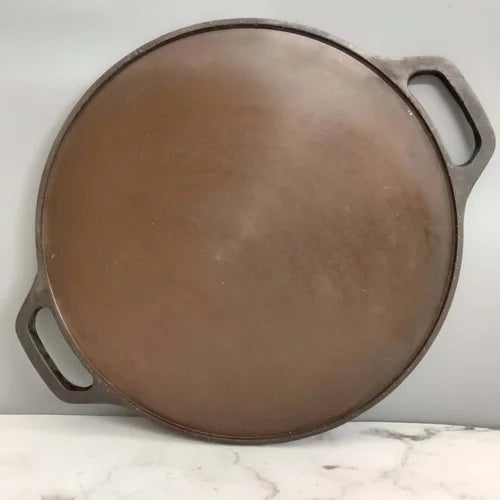Cast Iron Tawa Smooth Finish - Double Handle