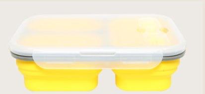 Outdoor Tableware Silicone Folding Lunch Box Portable Sealed Lunch