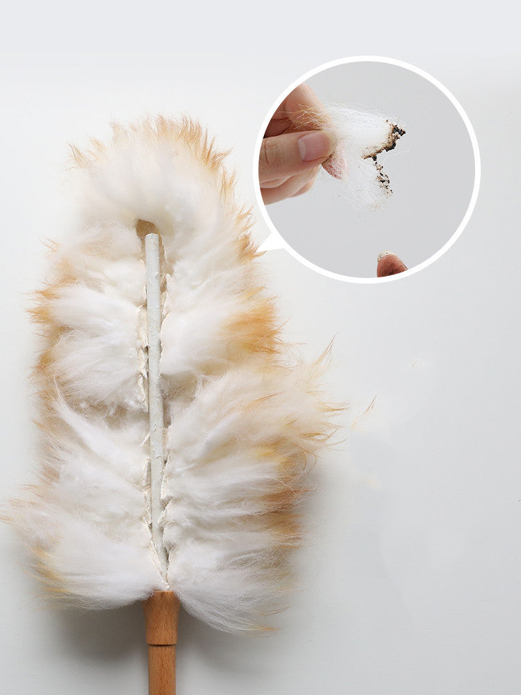 Feather Household Dust Removal Artifact Wool Electrostatic Dust-absorbing Duster For Car