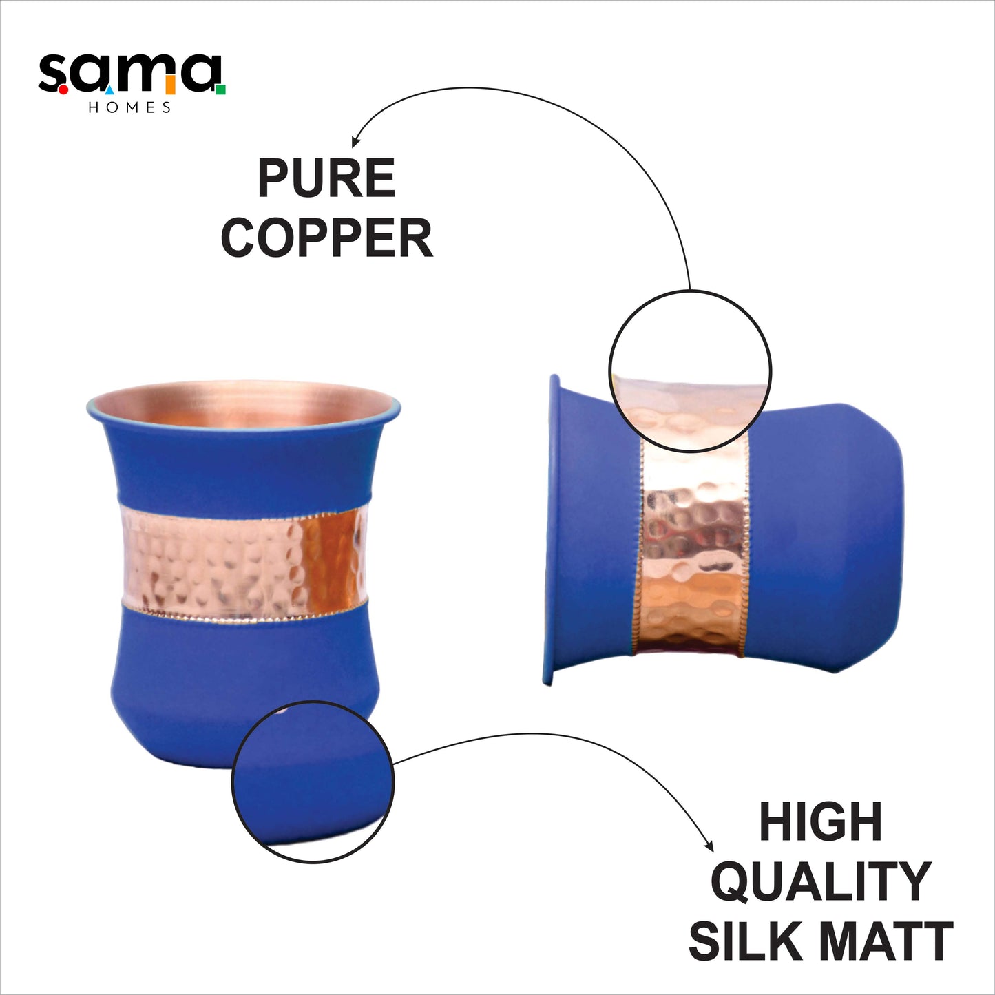 Silk Matt pure copper Bottle